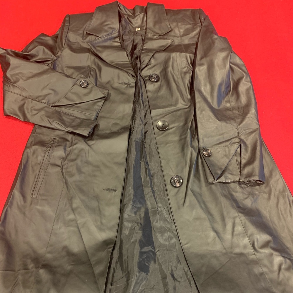 Leather coat